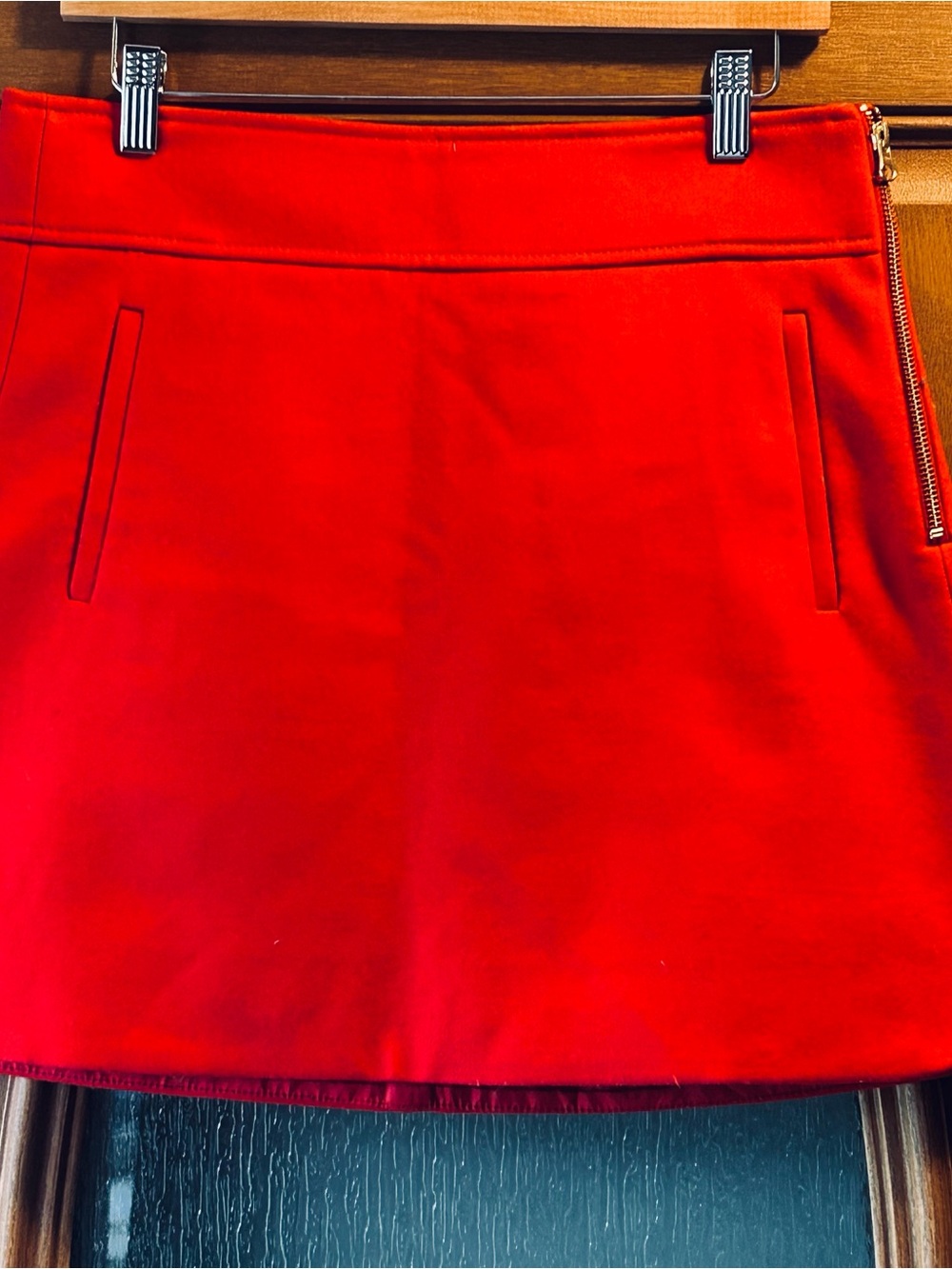 J. Crew 100% wool Classic Red Women's skirt - Zip Detail